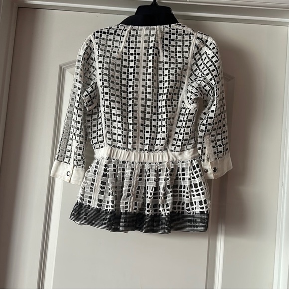 Byron Lars black and white peplum jacket 00p - Picture 2 of 5